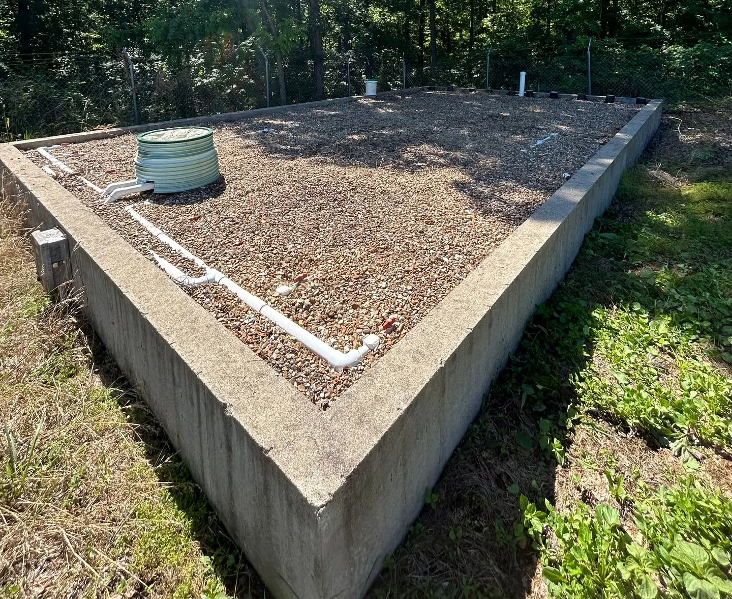 Sand filter treatment bed at the Southgate Ln facility